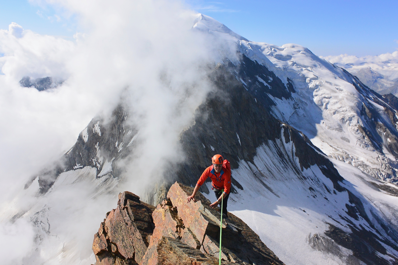 Lagginhorn 4010m Südgrat Mountains Sports Zermatt